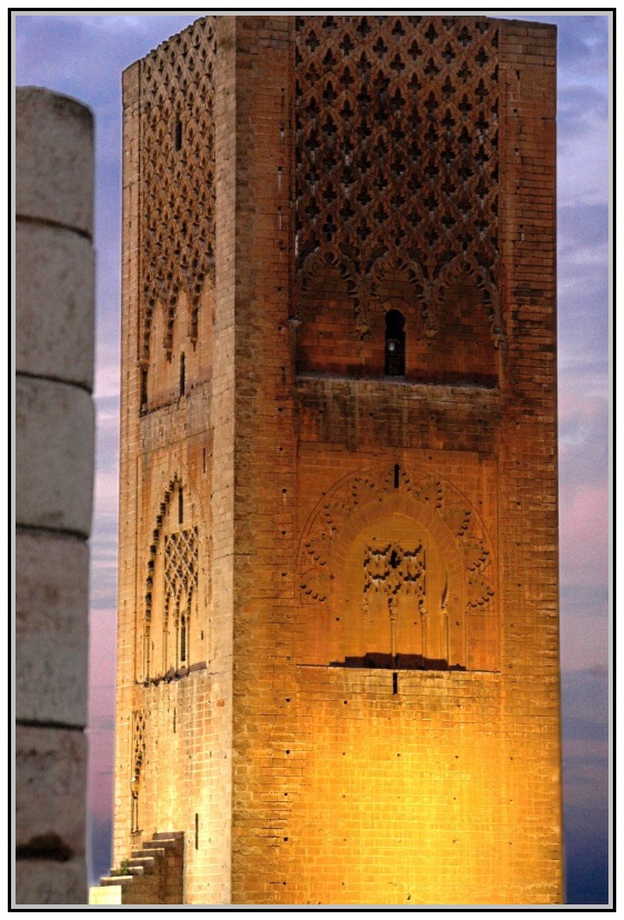 Rabat - minaret stedovké Hassanovy mešity